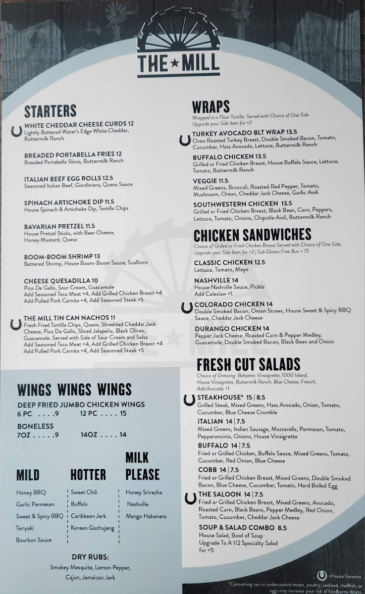 Menu The Mill Saloon-3